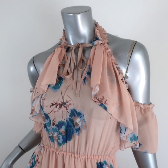ULLA JOHNSON HALTER DRESS VALENTINE PINK RUFFLED - Picture 2 of 8